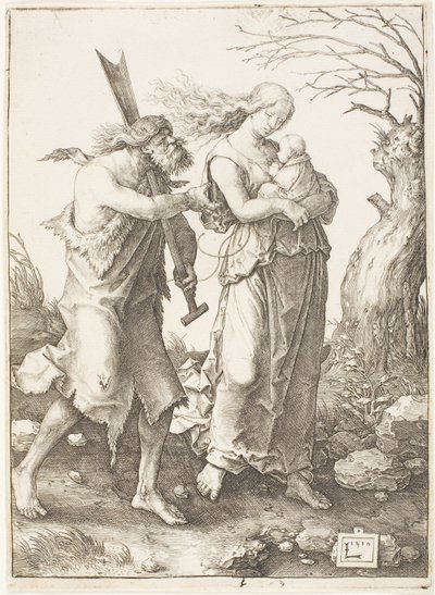 De Verdrijving uit het Paradijs door Lucas van Leyden