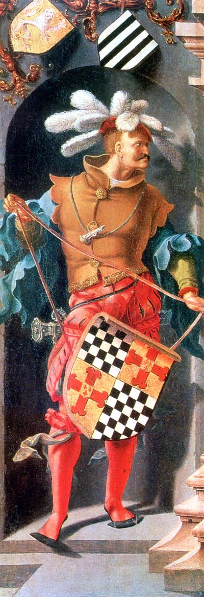 De genezing van de blinde man van Jericho (detail), 1531 door Lucas van Leyden