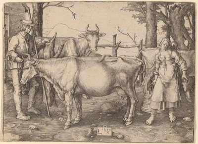 Het melkmeisje door Lucas van Leyden