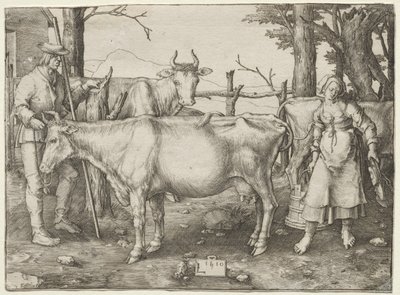 Het Melkmeisje door Lucas van Leyden