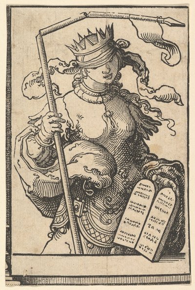 Het Oude Testament of Synagoge, uit de serie Sibyllen door Lucas van Leyden