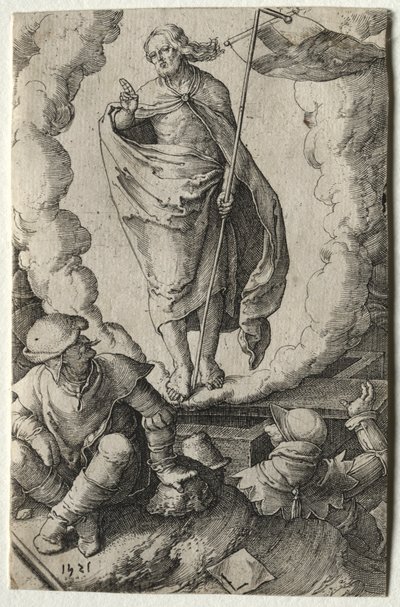 De Passie: De Opstanding, 1521 door Lucas van Leyden