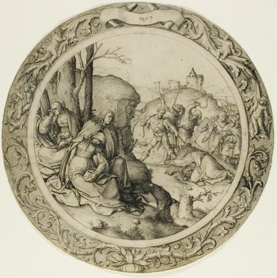 De ronde passie: Christus draagt het kruis door Lucas van Leyden