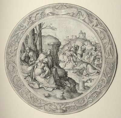De ronde passie: Christus draagt het kruis door Lucas van Leyden