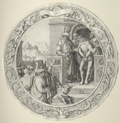 De Ronde Passie: Christus Gepresenteerd aan het Volk door Lucas van Leyden