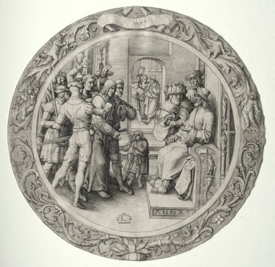 De Ronde Passie: Christus voor de Hogepriester door Lucas van Leyden