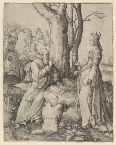 De verleiding van St. Antonius, 1509 door Lucas van Leyden
