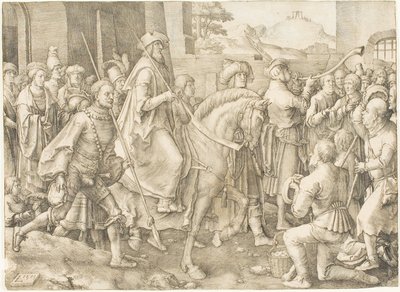 De Triomf van Mordechai door Lucas van Leyden