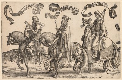 De Twaalf Koningen van Israël: David, Salomo, Rehabeam door Lucas van Leyden