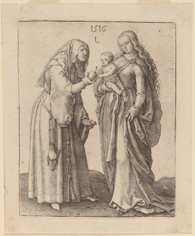 De Maagd en Sint Anna door Lucas van Leyden