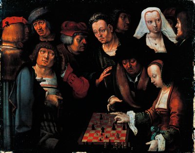 De schaakspelers door Lucas van Leyden