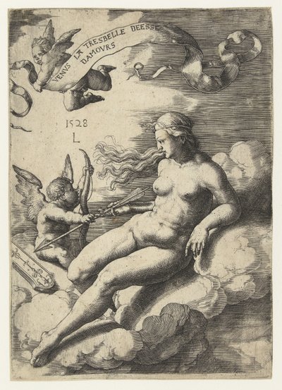 Venus en Cupido door Lucas van Leyden