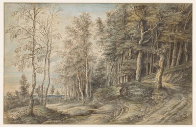 Boslandschap door Lucas van Uden