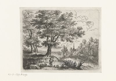 Landschap met een herder door Lucas van Uden