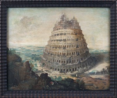 Toren van Babel. Schilderij door Lucas Van Valkenborch (circa 1535-1597) door Lucas van Valckenborch
