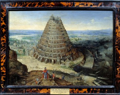 De Toren van Babel. Schilderij door Lucas van Valckenborch. 1594 door Lucas van Valckenborch