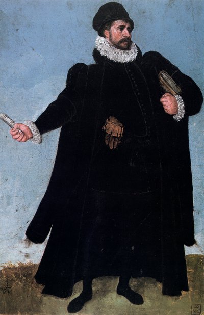 Studie van een Kostuum door Lucas van Valckenborch