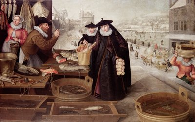 Winter, 1595 door Lucas van Valckenborch
