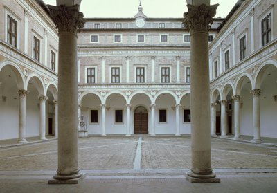Uitzicht op de Cortile d