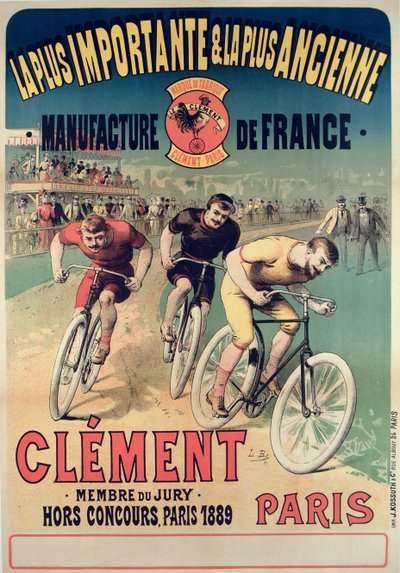 Poster ter promotie van de fietsen Clement, 1891 door Lucien Baylac
