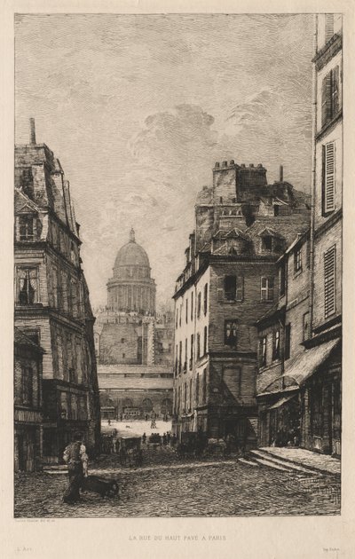 La rue du Haut Pavé in Parijs door Lucien Gautier