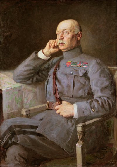 Portret van de Franse maarschalk Fayolle Emile door Lucien Hector Jonas