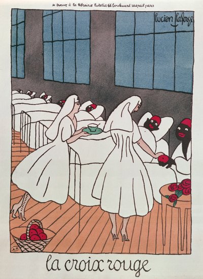 Rode Kruis Verpleegsters die Gewonde Soldaten Verzorgen tijdens de Eerste Wereldoorlog, ca. 1915 door Lucien Laforge
