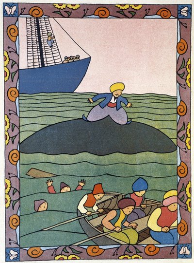 Het eiland - walvis van Sinbad de zeeman - in 