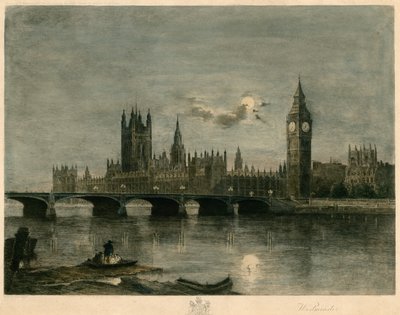 Westminster bij nacht door Lucien Marcelin Gautier