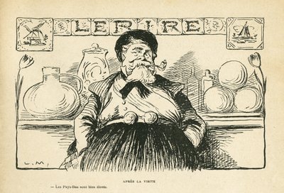 Illustratie in Le Rire, 08/06/12 - Na het bezoek van de President - Fallieres Armand (1841-1931) door Lucien Metivet
