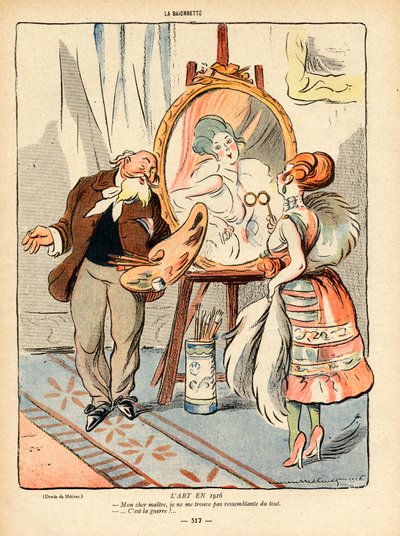 La Baionnette, Satirisch in kleuren door Lucien Metivet