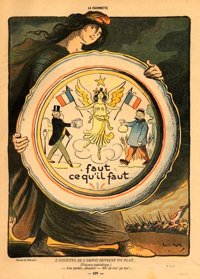 La Baionnette, Satirisch in kleuren door Lucien Metivet