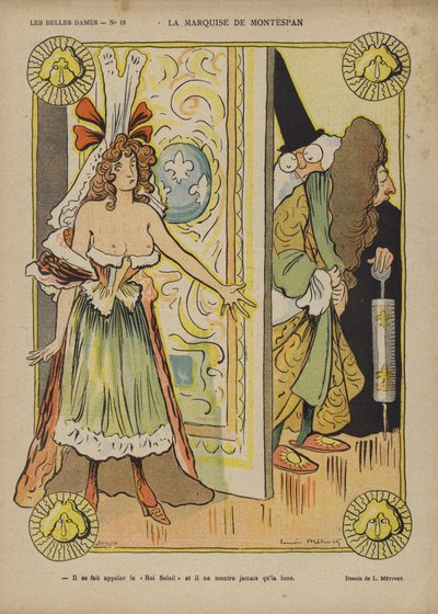 La Marquise De Montespan, Illustratie voor Le Rire door Lucien Metivet