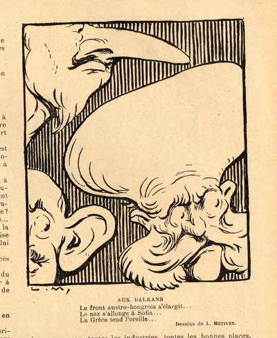 Le Rire rouge, Satirisch in Zwart-Wit door Lucien Metivet