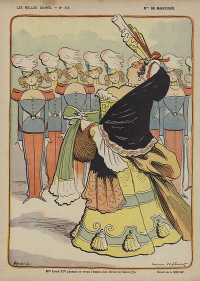 Madame De Maintenon, Illustratie voor Le Rire door Lucien Metivet