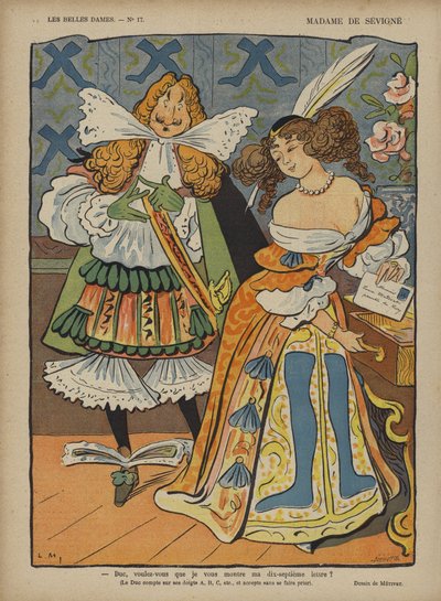 Madame De Sevigne, Illustratie voor Le Rire door Lucien Metivet