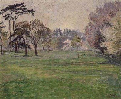 Bloesem, zon en mist: Chipperfield door Lucien Pissarro