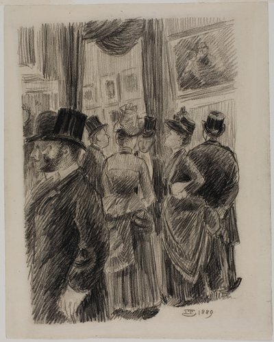 In de Galerij door Lucien Pissarro