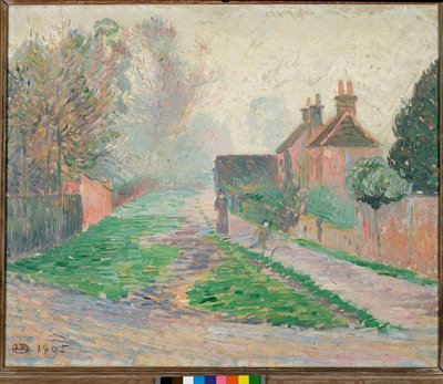 Novemberochtend, Epping door Lucien Pissarro