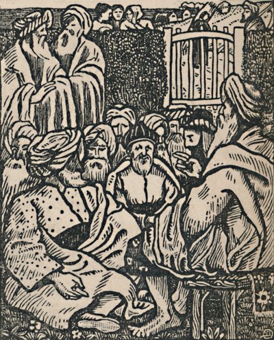 De ontmoeting van de ouderlingen, 1919 door Lucien Pissarro