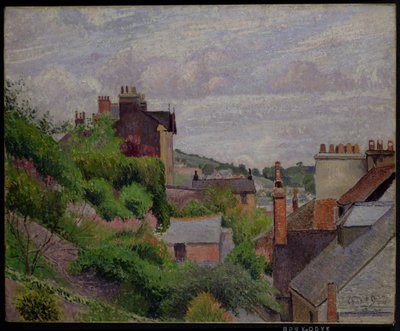 De Daken van Dartmouth door Lucien Pissarro