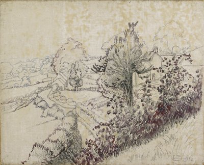 Zicht op Leintwardine, 1932 door Lucien Pissarro