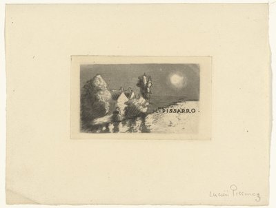 Visite-kaartje voor Madame Pissarro door Lucien Pissarro