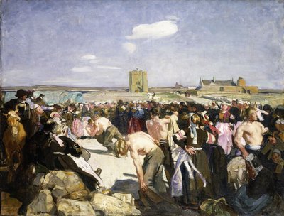 Een worstelwedstrijd door Lucien Simon