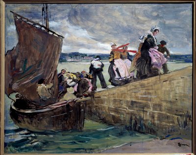 De smokkelaar bij Sainte Marine in Bretagne door Lucien Simon
