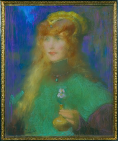 Prinses met orchideeën door Lucien Victor Guirand de Scevola