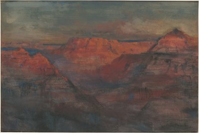 De Gloed na Zonsondergang, Grand Canyon, Arizona, c.1904 door Lucien Whiting Powell