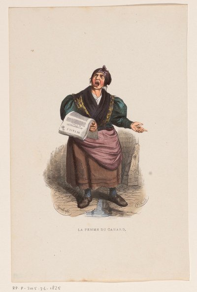 Krantenverkoopster door Lucien Xavier Stypulkowski