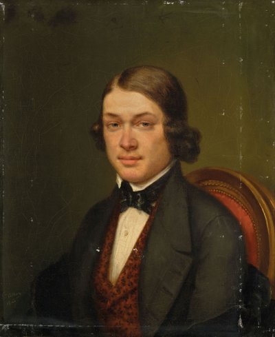 Portret van de componist Robert Schumann 1810-1856, 1842 door Lucienne Collière