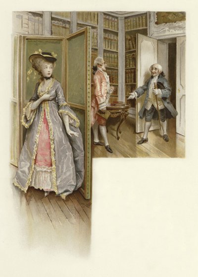 Illustratie voor The School for Scandal door Lucius Rossi